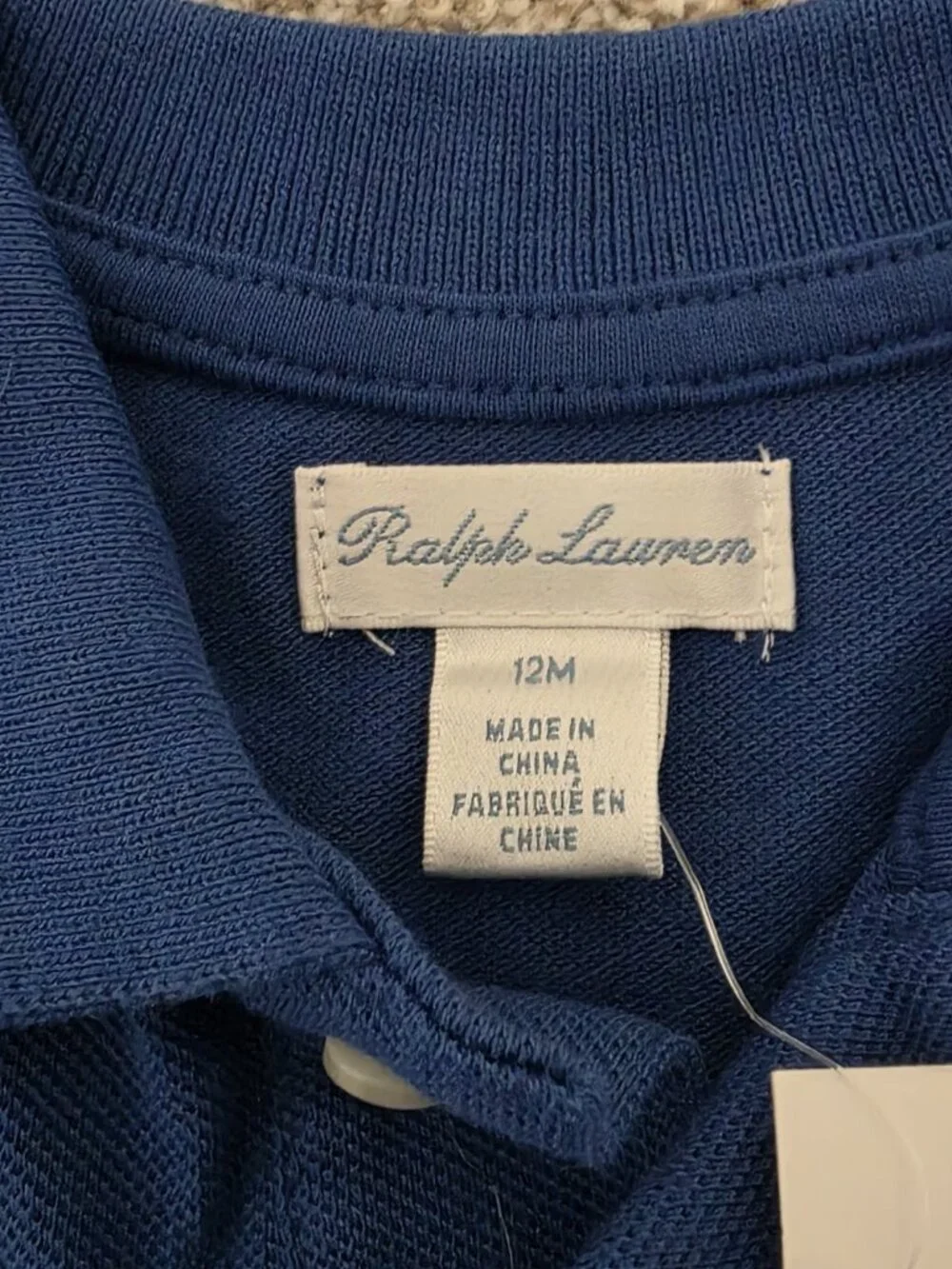 Ralph Lauren Baby Toddler Blue Polo Short Sleeve T Shirt Size 12M